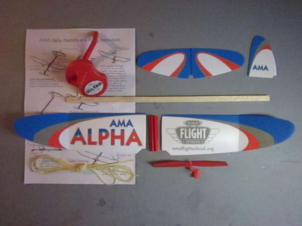AMA Alpha Balsa and EPO Foam Rubber Band Flyer 